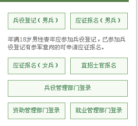 兵役登记应征入伍注册流程图